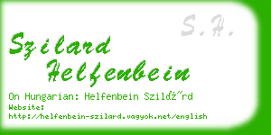 szilard helfenbein business card